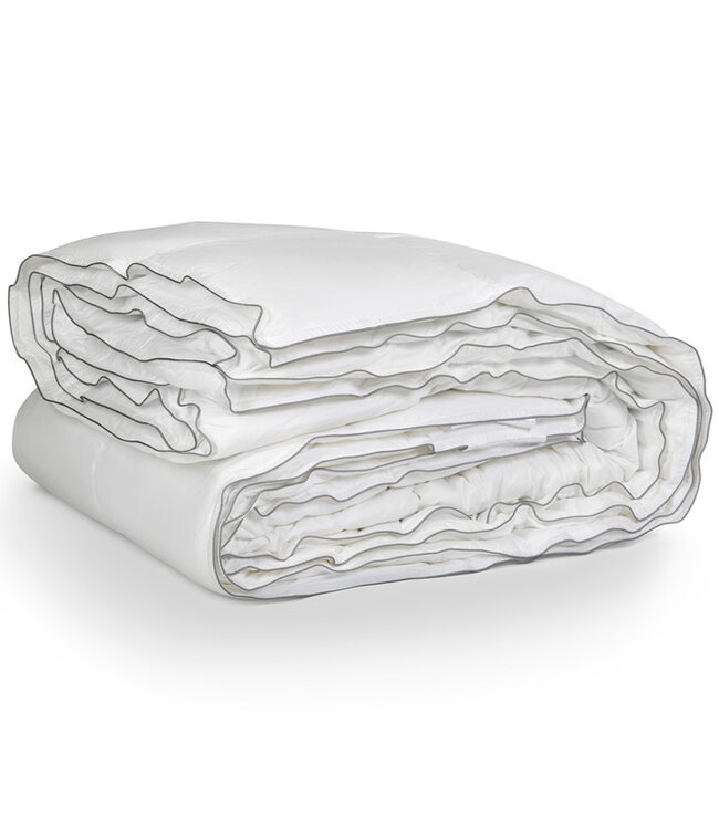 Percale katoenen touch 4-seizoenen dekbed wit - 200x200