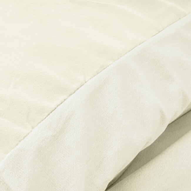 Sleeptime Velvet plain duvet cover cream 240 × 220
