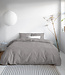 Effen satijnen dekbedovertrek grijs 140 x 200/220