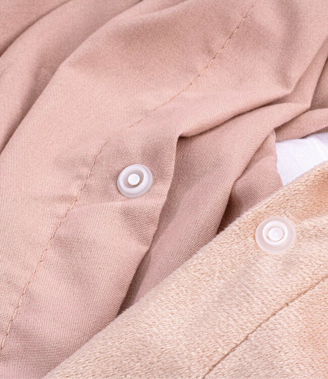 Fluwelen effen dekbedovertrek roze 140 x 220 cm