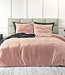 Fluwelen effen dekbedovertrek roze 140 x 220 cm