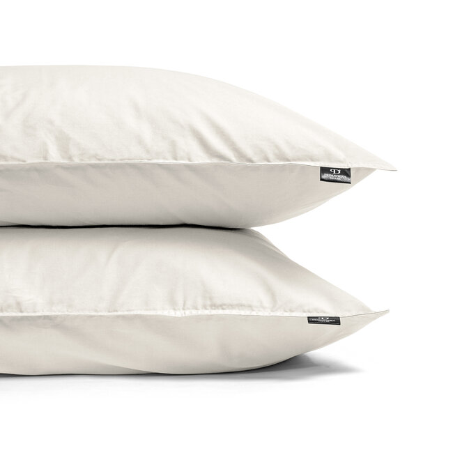 Egyptisch katoenen uni-dekbedovertrek crème 240 x 200/260