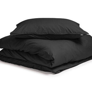 Primaviera Deluxe Egyptisch Katoen Uni Dekbedovertrek Zwart 140 x 200/260