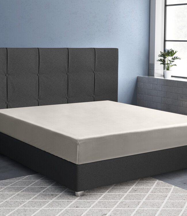 Satijnen hoeslaken crème 70 x 200