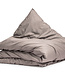 Egyptisch katoen effen dekbedovertrek taupe 140 x 200/260