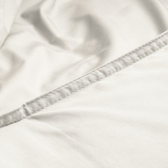 Egyptisch katoenen uni-dekbedovertrek crème 240 x 200/260