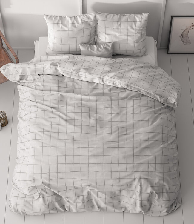 Geruit grijs 200 x 220