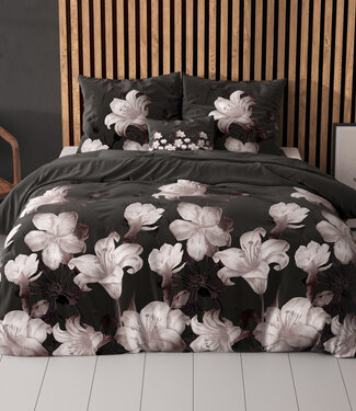 Sleeptime Donkere Bloem Zwart 140 x 220