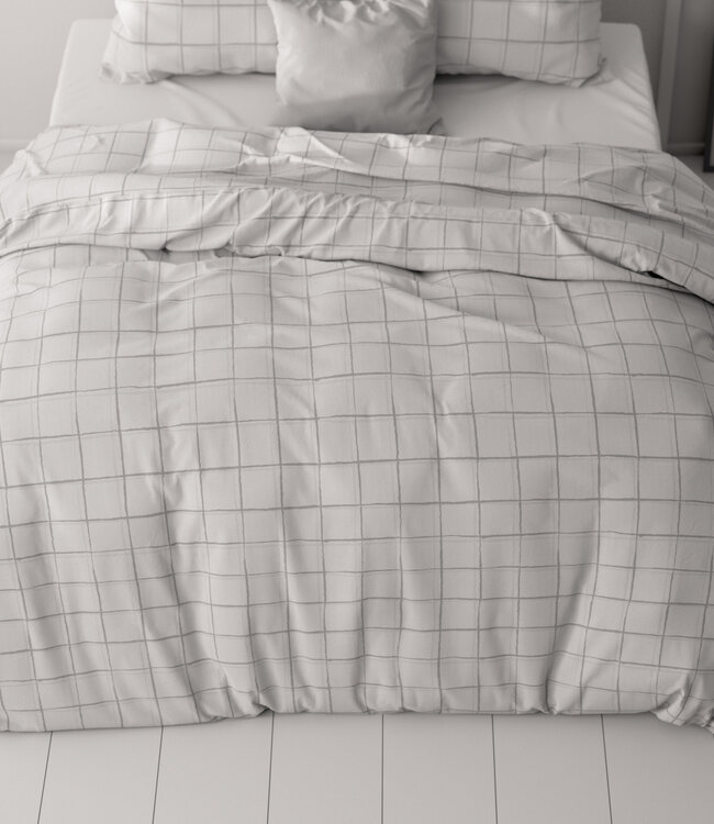 Geruit grijs 200 x 220