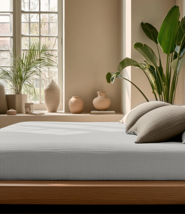 Mousseline crème 90 x 200 + 30