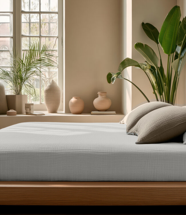 Mousseline crème 90 x 200 + 30