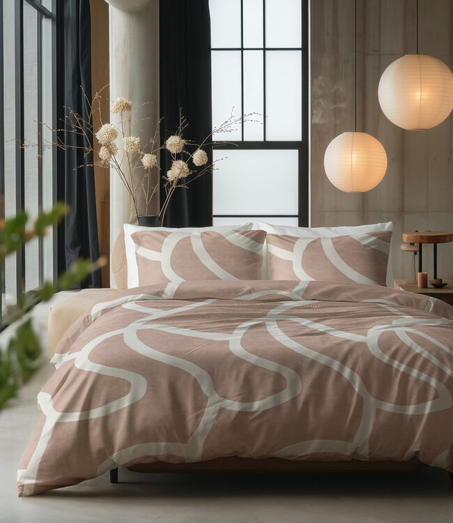 Klei Contouren Perzikbruin 140 x 200/220