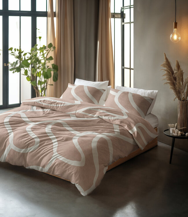 Klei Contouren Perzikbruin 140 x 200/220