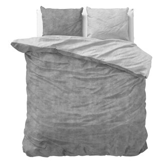 Sleeptime Flanell gewaschene Baumwolle, Grau, 240 × 220 - Bettbezug