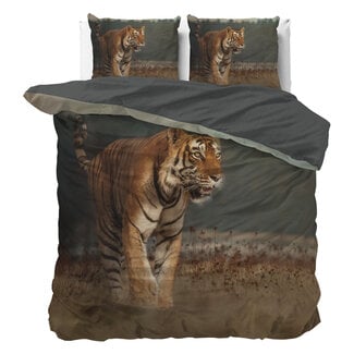 Sleeptime Nature Tiger Taupe 200 × 200/220 - Duvet Cover