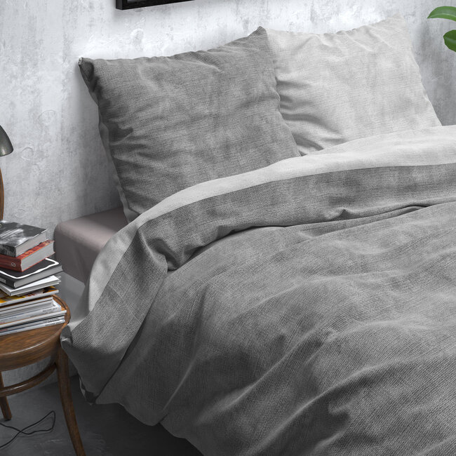 Flanel Gewassen Katoen Grijs 240 x 220