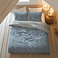 Flanel van gewassen katoen blauw 240 x 220