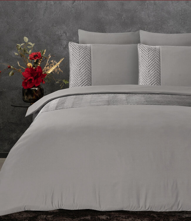 DD Fluweel Crossline Zand/Grijs 140 x 200/220