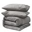 Sleeptime DD Velvet Crossline Sand/Grau 140 × 200/220 - Bettbezug