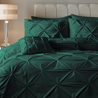 Sleeptime Fluwelen pintuck groen 140 x 200/220