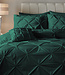 Fluwelen pintuck groen 140 x 200/220