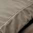 Velvet uni dekbedovertrek taupe 140 x 220 cm