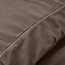 Velvet uni dekbedovertrek taupe 140 x 220 cm