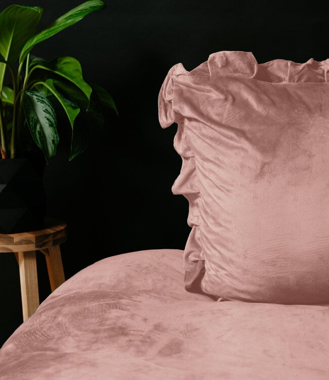 Fluwelen Ruches Oudroze 240 x 220