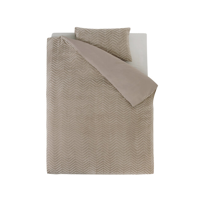 Chevron teddy taupe 140 x 200/220