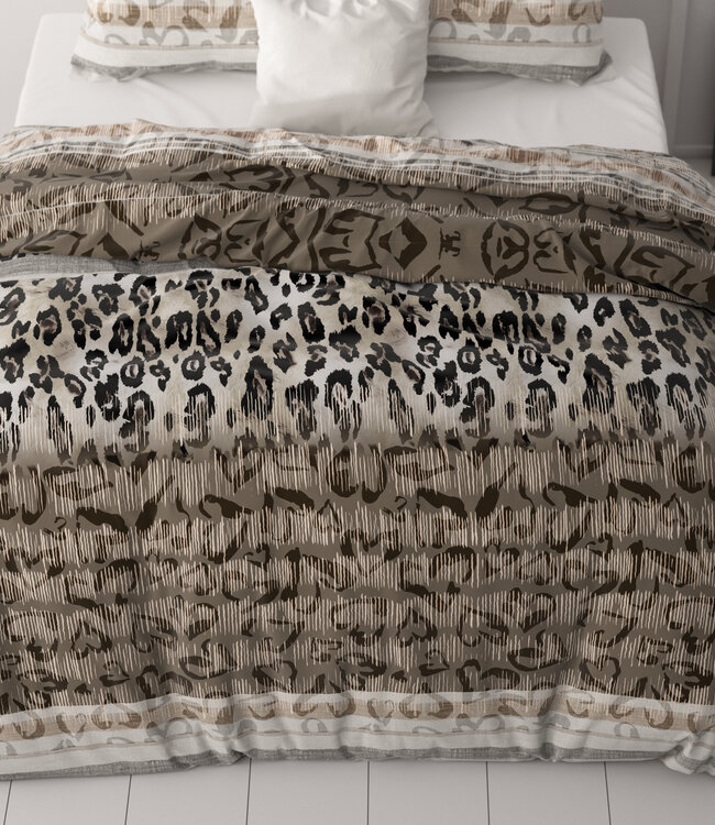 Tijger luipaard taupe 140 x 220