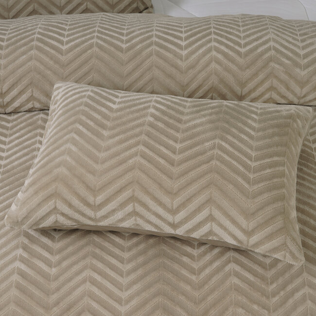 Chevron teddy taupe 140 x 200/220