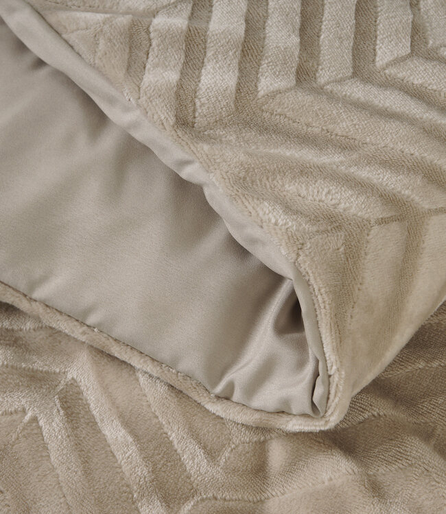 Chevron teddy taupe 140 x 200/220