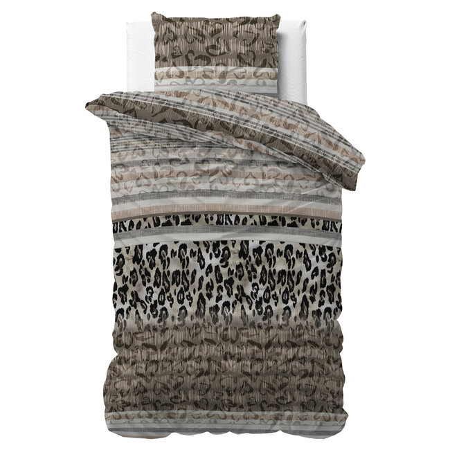 Tijger luipaard taupe 140 x 220