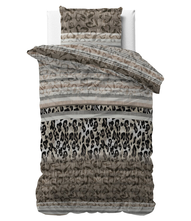 Tijger luipaard taupe 140 x 220