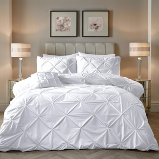 Sleeptime Fluwelen pintuck wit 240 x 200/220