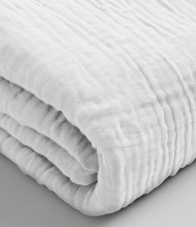 Mousseline Wit 180 x 200 + 30