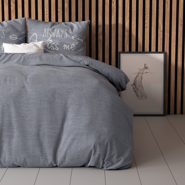 Sleeptime Kiss Me Blue 240 × 200/220 - Duvet Cover