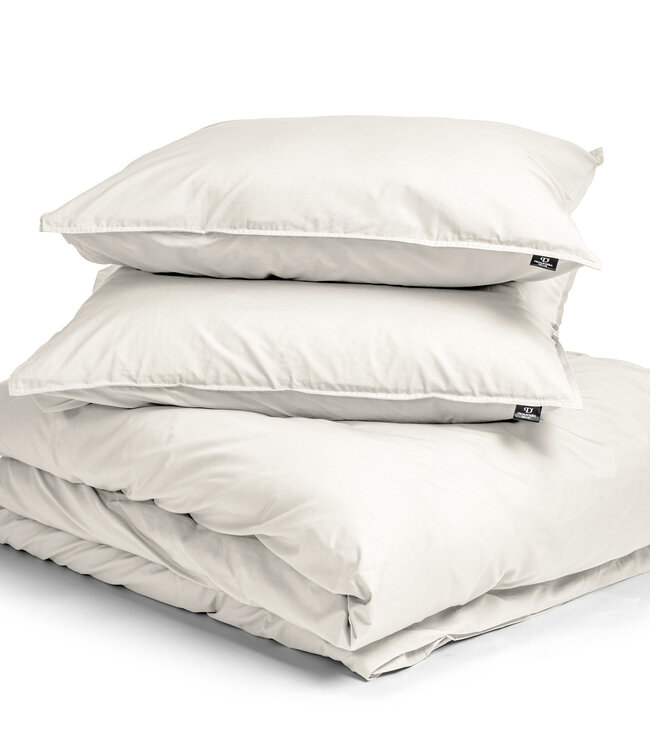 Egyptisch katoenen uni-dekbedovertrek crème 240 x 200/260