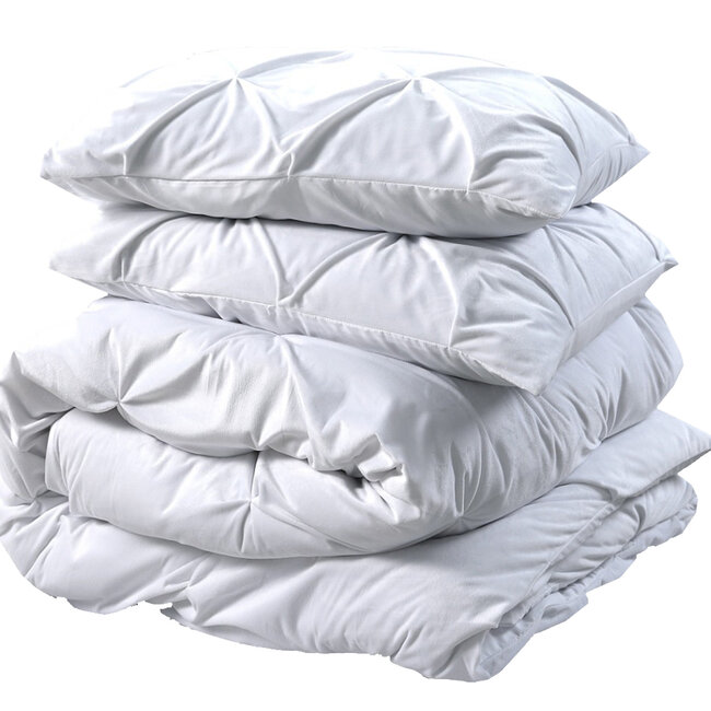 Fluwelen pintuck wit 240 x 200/220