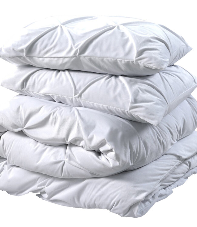 Fluwelen pintuck wit 240 x 200/220