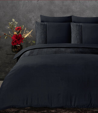 Sleeptime DD Fluweel Crossline Zwart 240 x 200/220