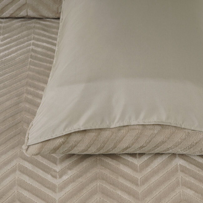 Chevron teddy taupe 200 x 200/220