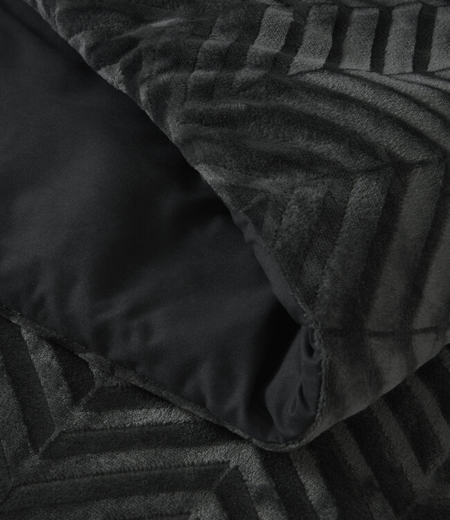 Chevron Teddy Antraciet 240 x 200/220