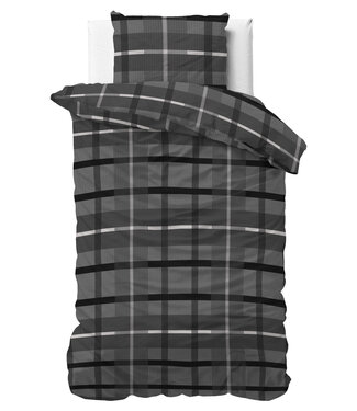 Linnick Vintage geruit Antraciet 140 x 200/220