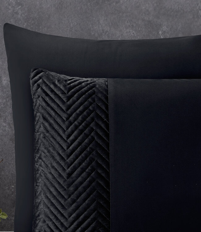 DD Fluweel Crossline Zwart 240 x 200/220