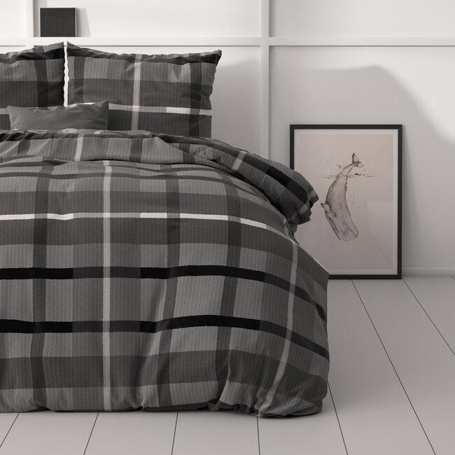 Vintage geruit Antraciet 140 x 200/220