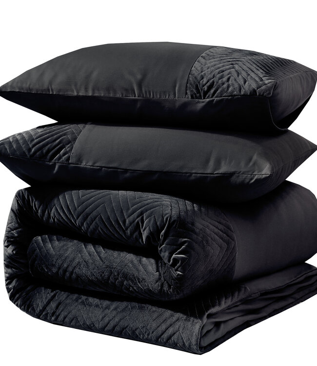 DD Fluweel Crossline Zwart 240 x 200/220