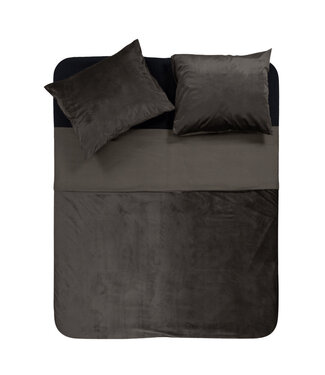 Sleeptime Fluwelen bies taupe 200 x 220