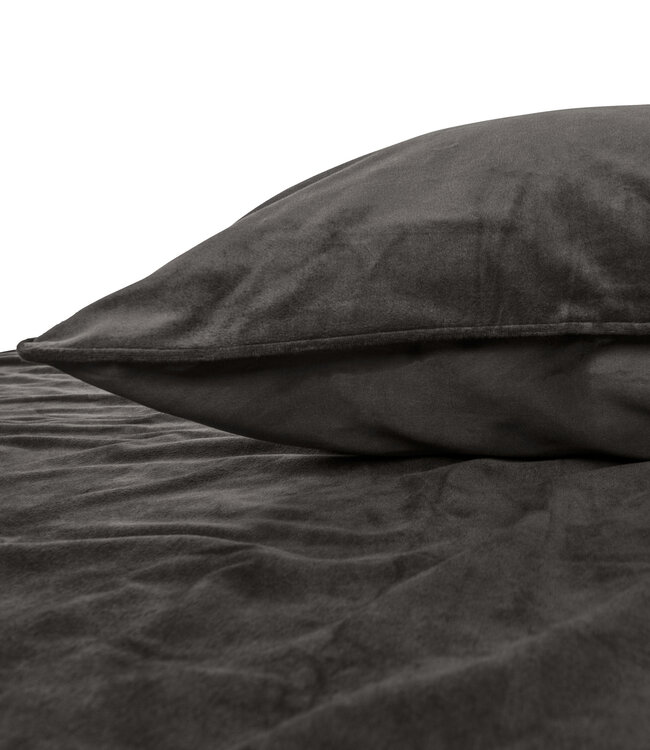 Fluwelen bies taupe 200 x 220