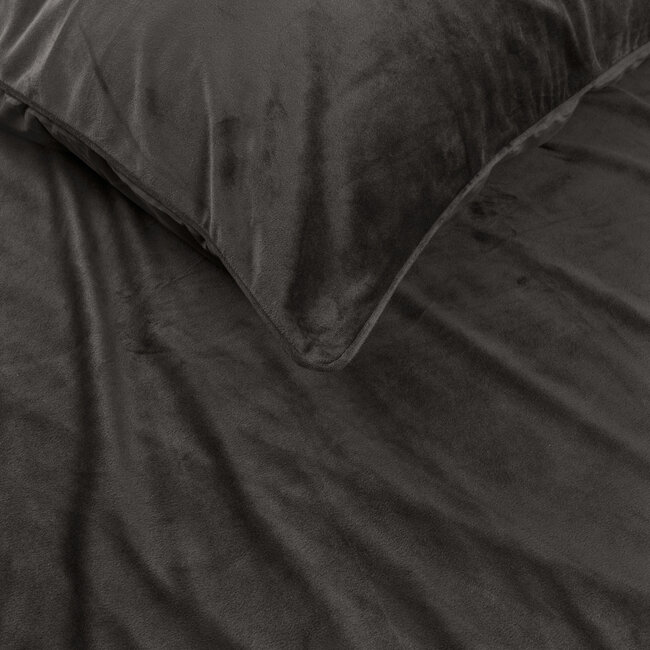 Fluwelen bies taupe 200 x 220